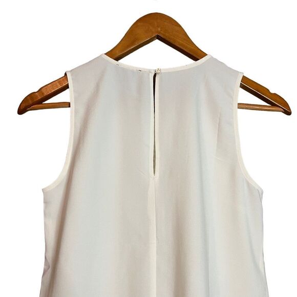 3 for $30! Ann Taylor factory off white embroidered tank - Picture 4 of 7